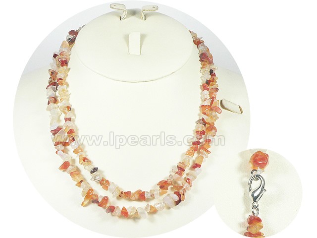 irregular colorful agate necklace wholesale