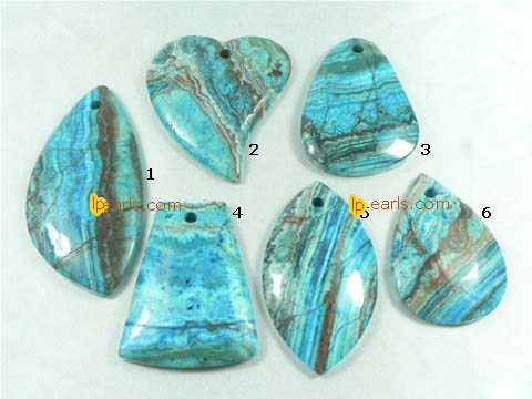 wholesale 5 pieces different shape crazy gemstone pendant