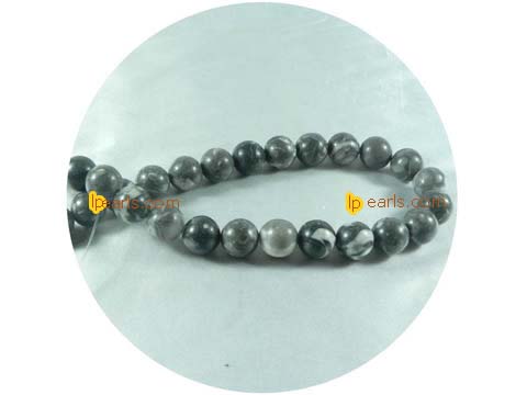 5 pieces 12mm black fossil strand on wholesale