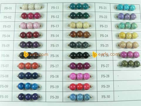 5 pieces 12mm different color fossil strand on wholesale
