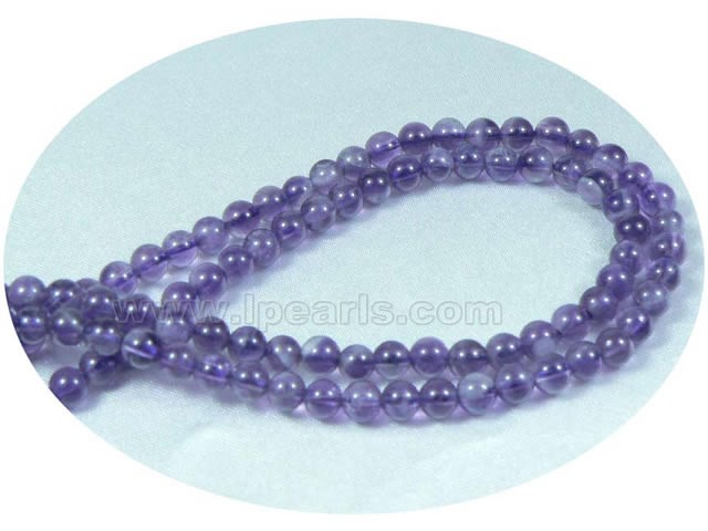 5 pieces 4mm natural Amethyst strands on wholesale