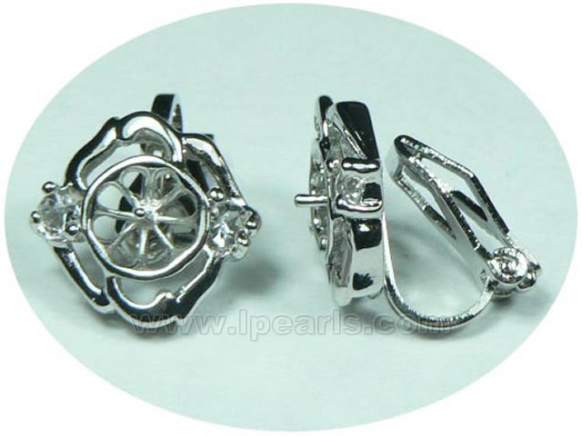 wholesale 18K GP flower pattern clip earrings accessories
