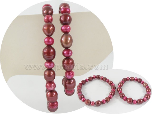 wholesale rice and potato pearl Mother Daughter bracelet