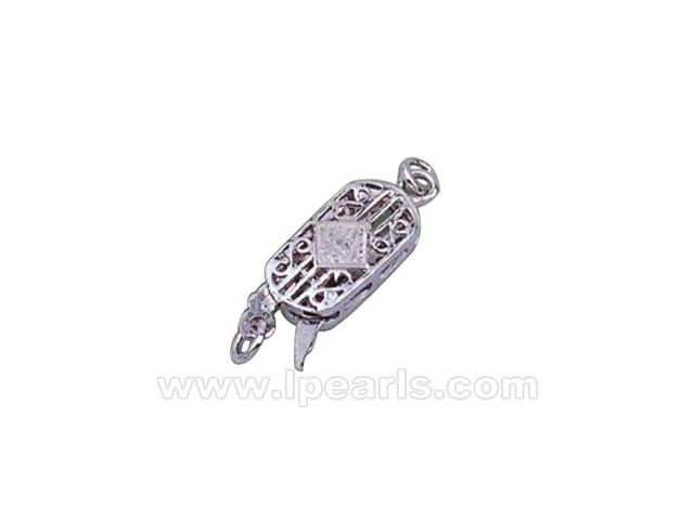 5pcs 6.6*13mm oval 925 sterling silver fish hook clasp