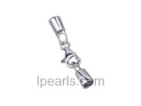 5pcs 925 sterling silver lobster clasp with lock shape bead