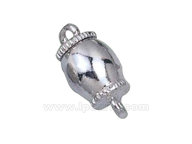 5pcs drum shape 925 sterling silver magnetic clasp