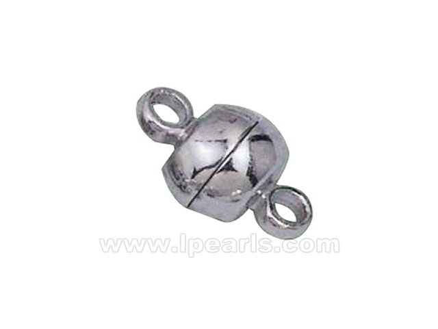 5pcs 6mm rondelle 925 sterling silver magnetic clasp