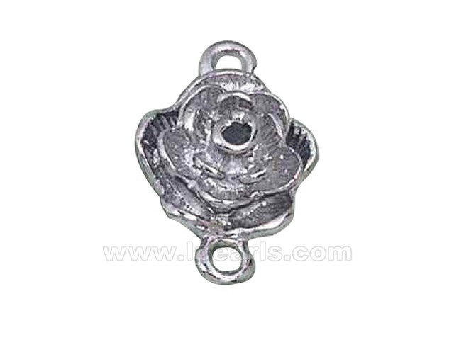 5pcs 8.5mm 925 sterling silver flower toggle clasp
