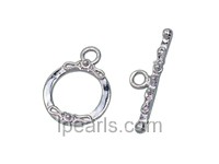5pcs 15mm 925 sterling silver jewelry toggle clasp