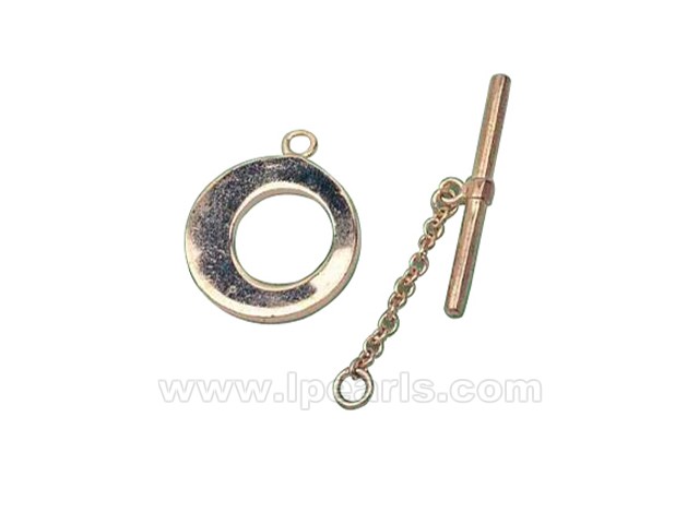 5pcs beautiful 15.5mm gold plated toggle clasp