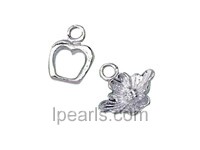 5pcs 11mm flower shape 925 sterling silver toggle clasp