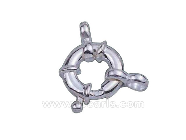 5pcs 14mm 925 sterling silver spring ring clasp with rings