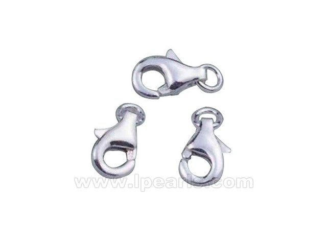 5pcs 4.5*8mm 925 sterling silver lobster clasp