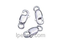 5pcs 3.8*10mm 925 sterling silver lobster clasp