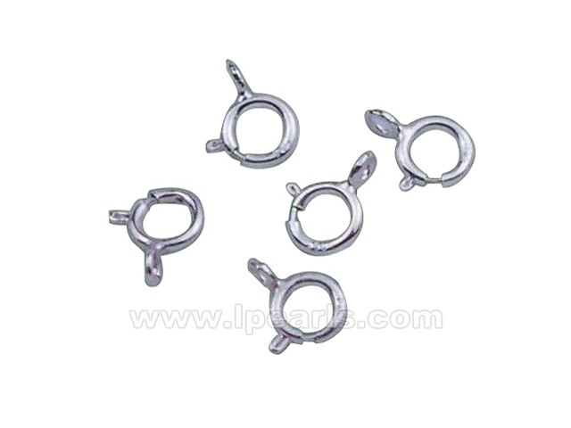 5pcs 5mm 925 sterling silver spring ring clasp
