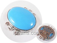 2.5*3.5cm attractive blue oval gemstone clasp