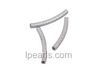 10pcs dazzling 2*20mm 925 sterling silver hollow tube