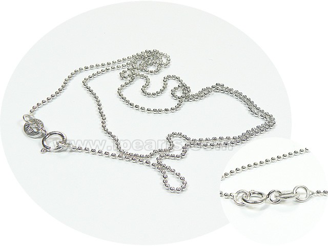 rhodium plated sterling silver chain