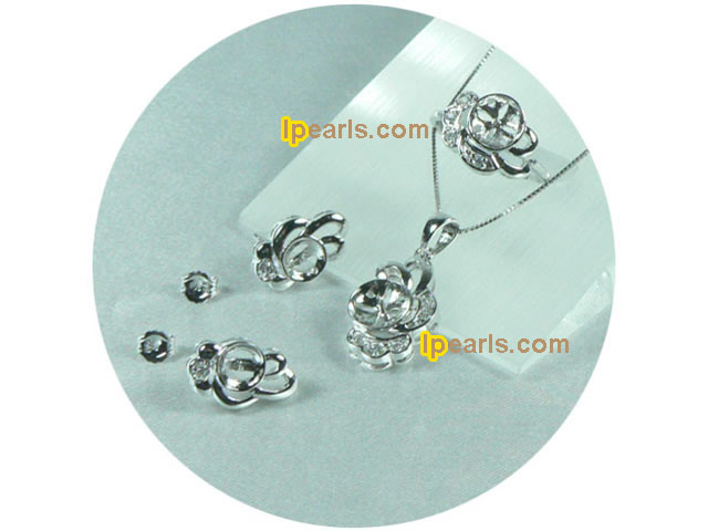 cute sterling pendant,earrings and rings mountings