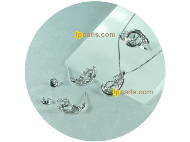 Cute 925 sterling pendant earrings and rings mountings