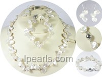 11-12mm natural white Keishi freshwater pearl set