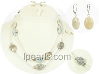 fashionable tiger eye oval gemstone jewelry set