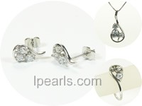 wholesale sterling silver rhodium plated set