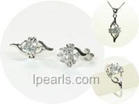 spinous rhodium plated sterling silver set