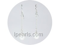 wholesale 6*8mm white teardrop shell pearl dangle earrings