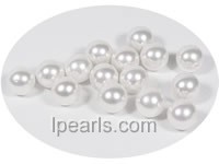 5pcs 10mm white round shape shell pearl beads on wholesale