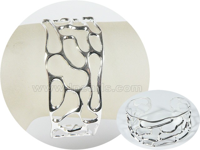 charming water cube shape 925 sterling silver bracelet