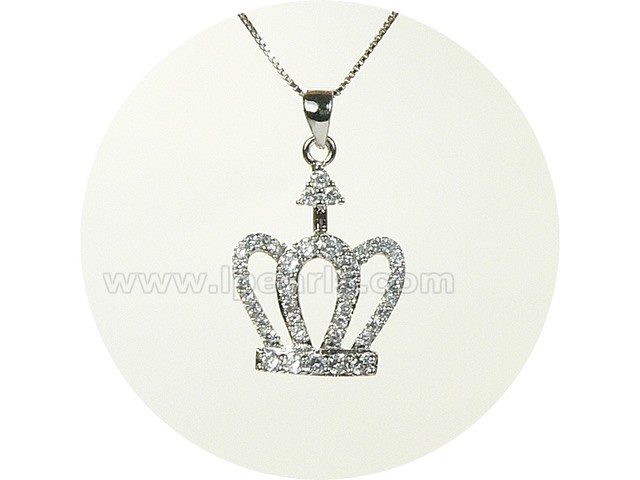 17*28mm sterling silver rhodium plated pendant wholesale