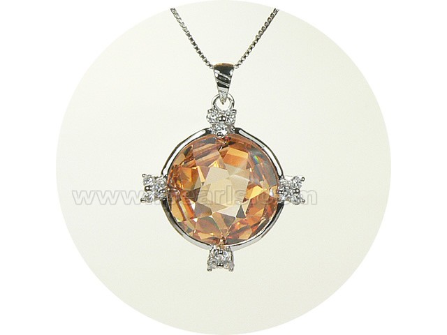 23*30mm sterling silver rhodium plated pendant wholesale