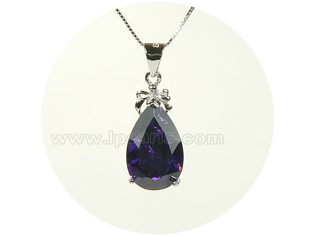 13*28mm rice shape sterling silver rhodium plated pendant wholes