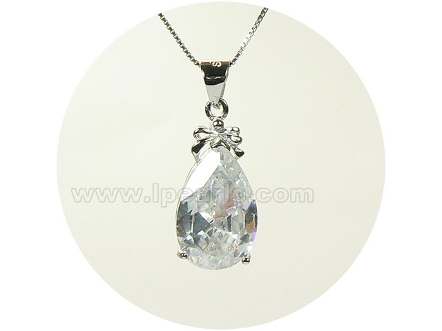 15*30mm sterling silver rhodium plated pendant
