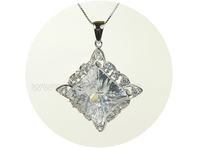 wholesale 30*40mm sterling silver rhodium plated pendant
