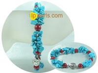 whosale turquoise with coral beads bracelet
