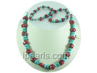 elegant gemstone and coral necklace on wholesale