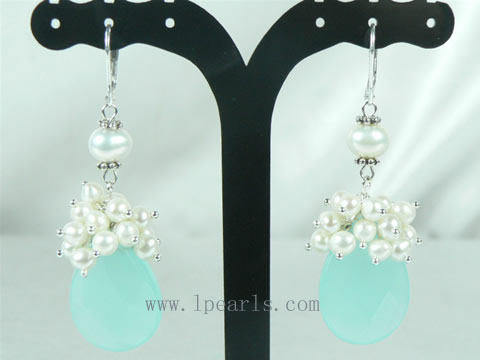 timeless white freshwater pearl sterling silver danling earrings