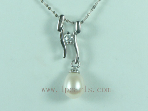 5-5.5mm freshwater jewelry pearls sterling pendant