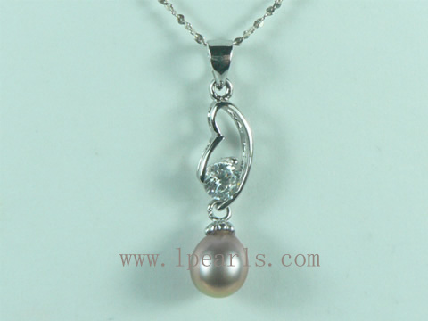 8-9mm pink teardrop jewelry pearl pendant