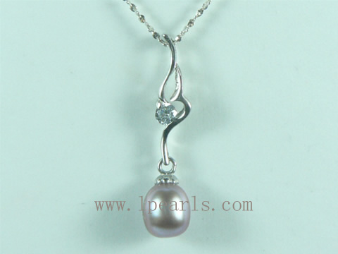8-9mm pink teardrop jewelry pearl pendant