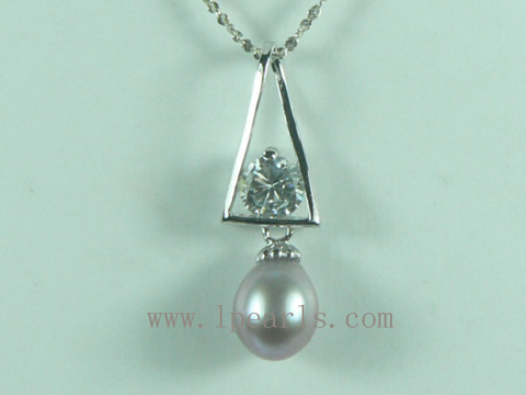 8-9mm pink teardrop jewelry pearl pendant