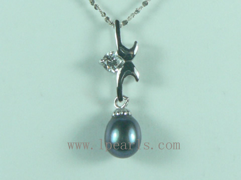 cheap 6*8m tear-drop cultured pearl pendant