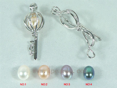 5pcs 18K GP wish pearl pendant set in special design on wholesal