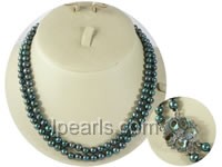 6-7mm black cultured freshwater jewelry pearl necklace