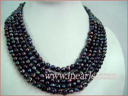 7-8mm black irregular shape cultured freshwater jewelry pearl ne