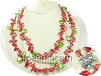 freshwater jewelry pearl necklace made of potato & blister pearl