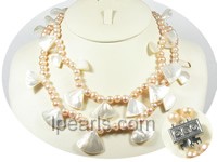 6-7mm pink potato shaped freshwater jewelry pearl necklace with