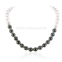 10mm round mix colors shell pearls necklace for women